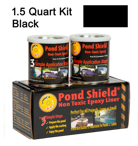 Pond Armor Pond Shield 1.5-Quart Kit, Black Non Toxic Epoxy Paint,